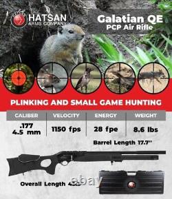 Hatsan Galatian QE. 177 Cal Air Rifle Bundle pcp pellet gun adjustable stock