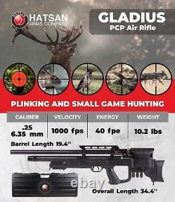 Hatsan Gladius. 25 Caliber PCP Bullpup Side Lever Air Rifle HG-Glad25