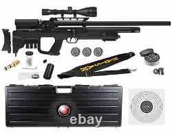 Hatsan Gladius Long PCP. 22 Cal Air Rifle with Scope & Targets and Pellets Bundle