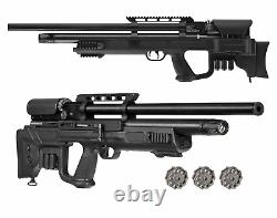 Hatsan Gladius Long PCP. 22 Cal Air Rifle with Scope & Targets and Pellets Bundle