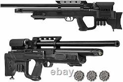 Hatsan Gladius Long PCP. 25 Cal Side Lever Action Air Rifle with Pellets Bundle