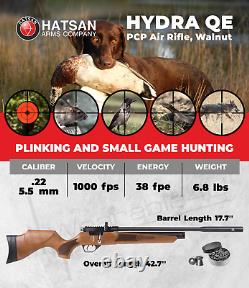 Hatsan Hydra QE QuietEnergy PCP Air Rifle with Pellets and Targets Bundle