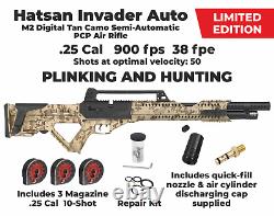 Hatsan Invader Limited Edition. 25 Cal PCP Side Bolt Digital Tan Camo Air Rifle