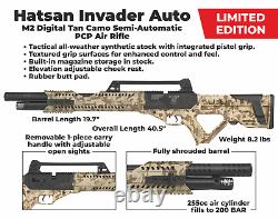 Hatsan Invader Limited Edition. 25 Cal PCP Side Bolt Digital Tan Camo Air Rifle