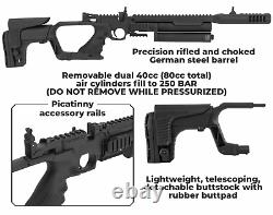 Hatsan Jet II Regulated QE. 22 Cal PCP Side-Lever Air Rifle JET2-QER with Pellets