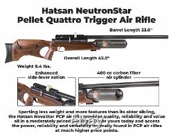 Hatsan NeutronStar. 25 Cal PCP Air Rifle with Pack of Pellets and Targets Bundle