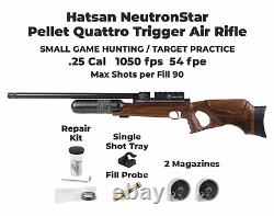 Hatsan NeutronStar. 25 Cal PCP Air Rifle with Pack of Pellets and Targets Bundle
