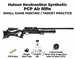 Hatsan NeutronStar Syn. 177 Cal QE PCP Air Rifle withScope &Targets & Pellets&Case