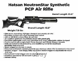 Hatsan NeutronStar Syn. 25 Cal QE PCP Air Rifle with Scope and Targets and Pellets