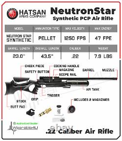 Hatsan NeutronStar Synthetic. 22 Caliber QE PCP Side Lever Pellet Air Rifle