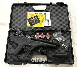 Hatsan Sortie Tact Semi-Auto PCP Air Pistol. 22 Caliber Black with Case & 3 Mags