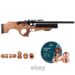 Kral Puncher Knight W PCP Air Rifle Turkish Walnut Stock 0.22 Cal with Pellets