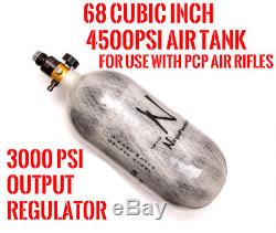 Ninja PCP Carbon Fiber Air Tank 68CI with PCP Air Rifle Regulator 3000PSI OUTPUT