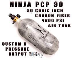 Ninja PCP Carbon Fiber Air Tank 90CI with PCP Air Rifle Regulator 3000PSI OUTPUT