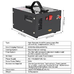 PCP Air Compressor 4500PSI/30MPa PCP Rifle/Pistol Manual-Stop withBuilt-in Fan