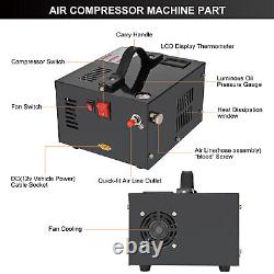 PCP Air Compressor 4500PSI/30MPa PCP Rifle/Pistol Manual-Stop withBuilt-in Fan