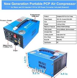 PCP Air Compressor AutoStop 30Mpa Airgun Rifle High Pressure Pump 12V//110V