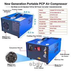 PCP Air Compressor Portable 4500Psi/30Mpa Water/Oil-Free PCP Rifle/Pistol