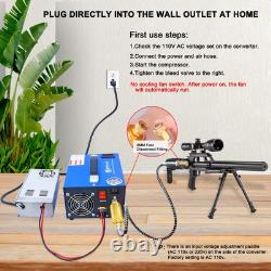 PCP Air Compressor, Portable 4500Psi/30Mpa, Water/Oil-Free, PCP Rifle/Pistol