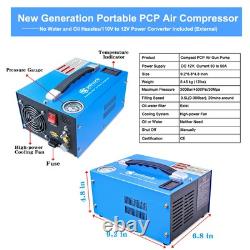 PCP Air Compressor, Portable 4500Psi/30Mpa, Water/Oil-Free, PCP Rifle/Pistol