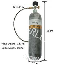 PCP Paintball Air Rifle 3L CE 30Mpa 4500psi Carbon Fiber Pressure Tank Cylinders