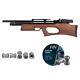 Puncher Breaker Silent Walnut Sidelever Pcp Air Rifle 0.22 Cal With Hollow Pellets