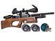Puncher Breaker Silent Walnut Sidelever Pcp Air Rifle Kit. 25 Caliber With Scope