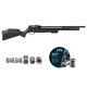 Puncher Mega Synthetic Sidelever Pcp Air Rifle 0.22 Cal Kit With Hollow Pellets