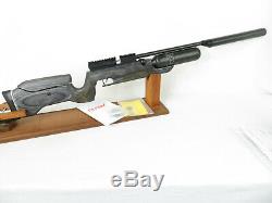 RAW HM1000X LRT PCP Air Rifle. 25 caliber, RH, Black Laminate Stock