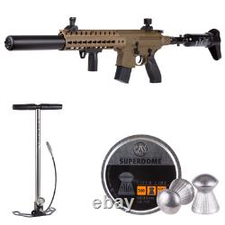 SIG Sauer MCX PCP Pellet Rifle 1.77 Cal w Air Venturi Tank, Pump, Pellets