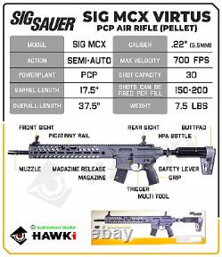 Sig Sauer MCX Virtus PCP. 22 Caliber Air Rifle