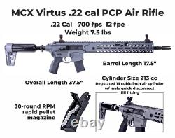Sig Sauer MCX Virtus PCP. 22 Caliber Air Rifle