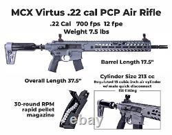 Sig Sauer Virtus PCP. 22 Air Rifle with Riflescope & Rings & Mag & Pellets