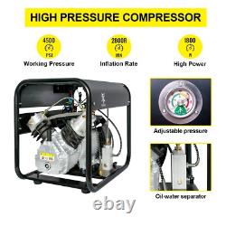 TUXING Pcp Air Compressor 4500PSI, Auto-stop Double Cylinder Pump for Air Rifle