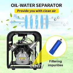 TUXING Pcp Air Compressor 4500PSI, Auto-stop Double Cylinder Pump for Air Rifle