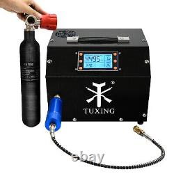 TUXING Pcp Air Compressor 4500Psi Portable LCD Display Auto-Stop 110V/12V Pump
