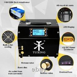TUXING Pcp Air Compressor 4500Psi Portable LCD Display Auto-Stop 110V/12V Pump