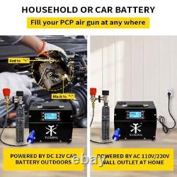 TUXING Pcp Air Compressor 4500Psi Portable LCD Display Auto-Stop 110V/12V Pump