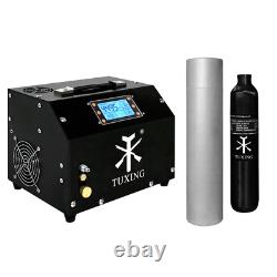 TUXING Pcp Air Compressor 4500Psi Portable LCD Display Auto-Stop 110V/12V Pump