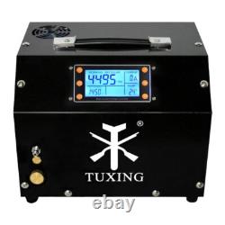 TUXING Pcp Air Compressor 4500Psi Portable LCD Display Auto-Stop 110V/12V Pump