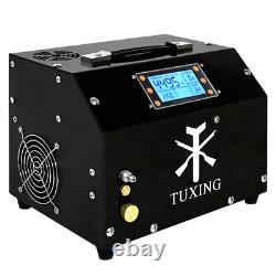 TUXING Pcp Air Compressor 4500Psi Portable LCD Display Auto-Stop 110V/12V Pump