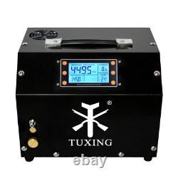 TUXING Pcp Air Compressor 4500Psi Portable LCD Display Auto-Stop 110V/12V Pump