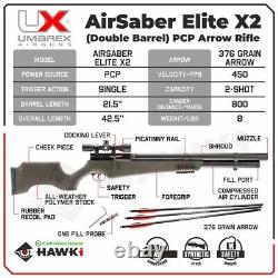 Umarex AirSaber Elite X2 Double Barrel Side Cocking Lever PCP Air Rifle 2252157