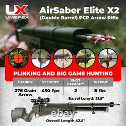 Umarex AirSaber Elite X2 Double Barrel Side Cocking Lever PCP Air Rifle withArrows