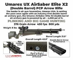 Umarex AirSaber Elite X2 Double Barrel Side Cocking Lever PCP Air Rifle withArrows