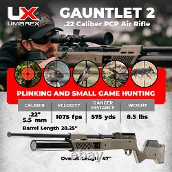 Umarex Gauntlet 2 PCP. 22 Caliber Bolt-Action Air Rifle with Wearable4U Bundle