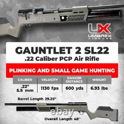 Umarex Gauntlet 2 SL22.22 Cal PCP Side Lever Air Rifle with Pellets and Targets