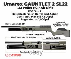 Umarex Gauntlet 2 SL22.22 Cal PCP Side Lever Air Rifle with Pellets and Targets
