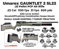 Umarex Gauntlet 2 SL22.22 Cal PCP Side Lever Air Rifle with Pellets and Targets