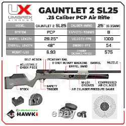 Umarex Gauntlet 2 SL25.25 Cal PCP Side Lever Air Rifle with Pellets and Targets